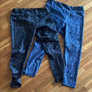 Jockey Blue and Black Patterned Leggings
